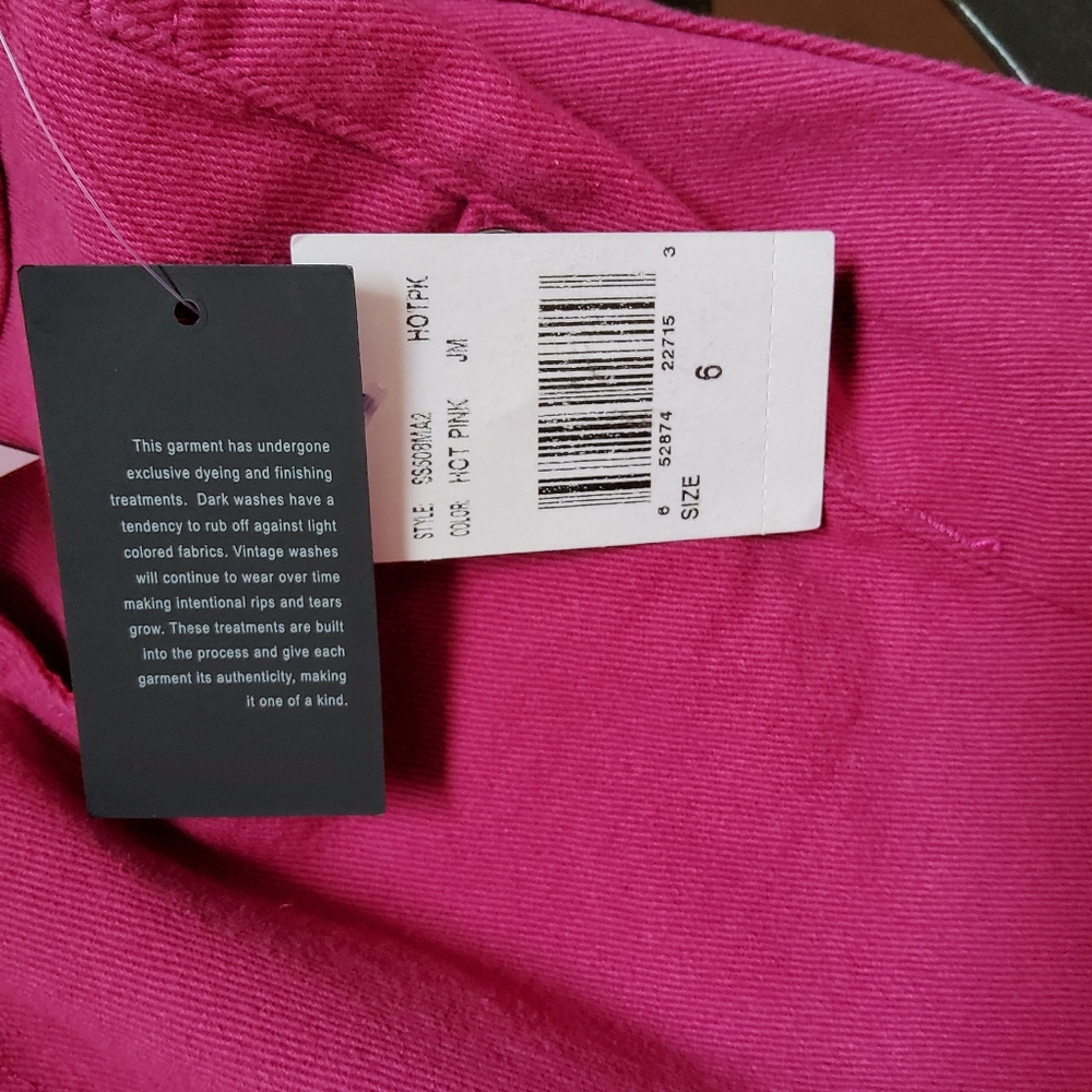 Kut from the Kloth Janne High Waist Shorts Hot Pink Size 6 NWT - Picture 8 of 8